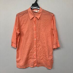 Liz Claiborne Women Blouse Top Button Shirt Plus Size 1X Cotton B163 -12